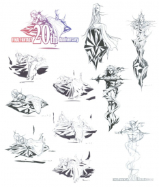 20th Anniversary Sketches from Final Fantasy by Yoshitaka Amano
