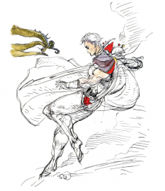 Firion concept art from Final Fantasy II by Yoshitaka Amano