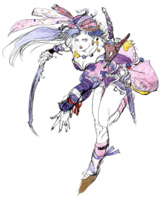Leila concept art from Final Fantasy II by Yoshitaka Amano