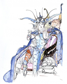 Princess Hilda concept art from Final Fantasy II by Yoshitaka Amano