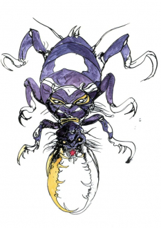 Antlion concept art from Final Fantasy II by Yoshitaka Amano