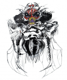 Beelzebub concept art from Final Fantasy II by Yoshitaka Amano