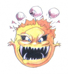 Bomb concept art from Final Fantasy II by Yoshitaka Amano