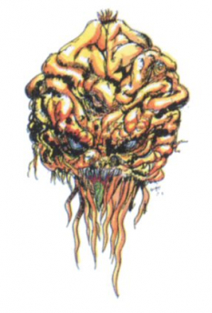 Brain concept art from Final Fantasy II by Yoshitaka Amano