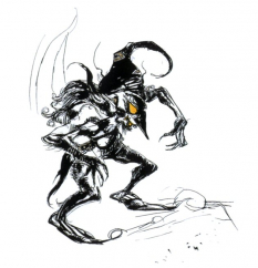 Goblin concept art from Final Fantasy II by Yoshitaka Amano