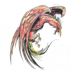 Hell Diver concept art from Final Fantasy II by Yoshitaka Amano