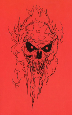 Skull concept art from Final Fantasy II by Yoshitaka Amano