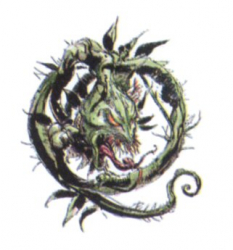 Vampire Thorn concept art from Final Fantasy II by Yoshitaka Amano