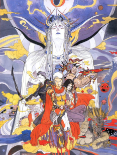 Call To Arms concept art from Final Fantasy II by Yoshitaka Amano