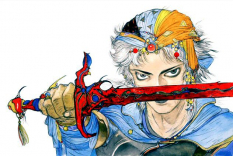 The Red Sword concept art from Final Fantasy II by Yoshitaka Amano