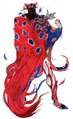 Rubicante concept art from Final Fantasy IV by Yoshitaka Amano