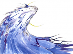 Fusoya concept art from Final Fantasy IV by Yoshitaka Amano