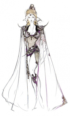 Rosa Joanna Farrell concept art from Final Fantasy IV by Yoshitaka Amano
