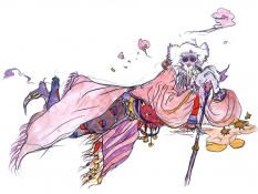 Tellah concept art from Final Fantasy IV by Yoshitaka Amano