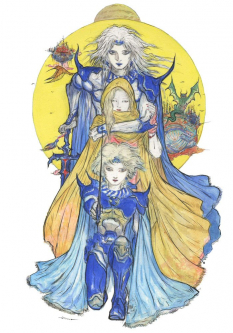 The After Years concept art from Final Fantasy IV by Yoshitaka Amano