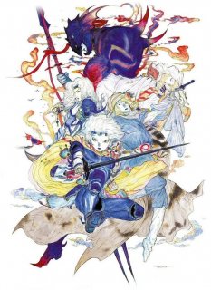 The Complete Collection concept art from Final Fantasy IV by Yoshitaka Amano