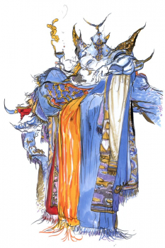 Exdeath concept art from Final Fantasy V by Yoshitaka Amano