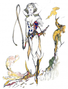 Magissa concept art from Final Fantasy V by Yoshitaka Amano