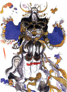 Neo Exdeath concept art from Final Fantasy V by Yoshitaka Amano