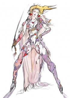 Melusine concept art from Final Fantasy V by Yoshitaka Amano