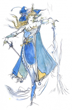 Siren concept art from Final Fantasy V by Yoshitaka Amano