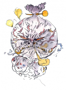 Triton concept art from Final Fantasy V by Yoshitaka Amano