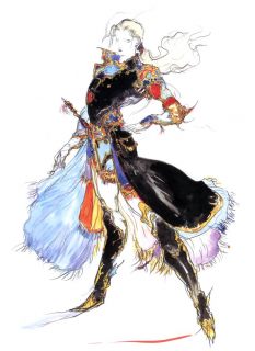 Faris Scherwiz concept art from Final Fantasy V by Yoshitaka Amano