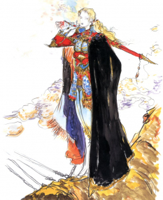 Faris Scherwiz concept art from Final Fantasy V by Yoshitaka Amano