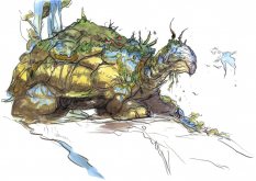 Ghido concept art from Final Fantasy V by Yoshitaka Amano