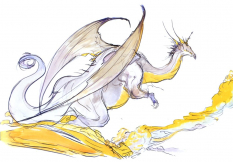 Hiryu concept art from Final Fantasy V by Yoshitaka Amano