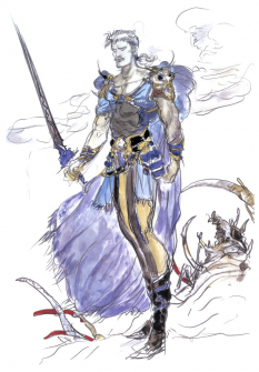 Dorgann Klauser concept art from Final Fantasy V by Yoshitaka Amano