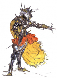 Kelger Vlondett concept art from Final Fantasy V by Yoshitaka Amano
