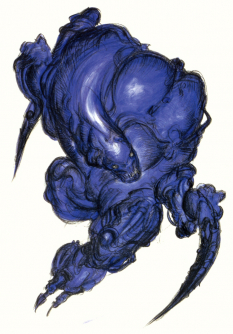Inferno concept art from Final Fantasy VI by Yoshitaka Amano