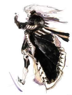 Setzer Gabbiani concept art from Final Fantasy VI by Yoshitaka Amano
