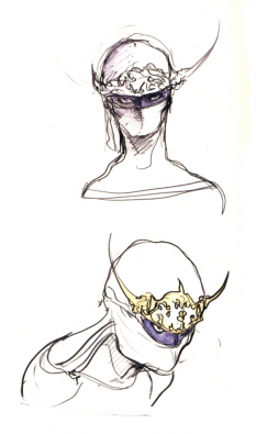 Shadow Sketch concept art from Final Fantasy VI by Yoshitaka Amano