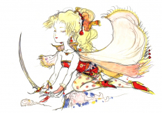 Terra Branford concept art from Final Fantasy VI by Yoshitaka Amano