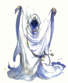 Ghost concept art from Final Fantasy VI by Yoshitaka Amano