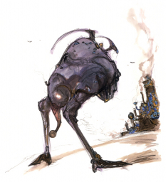 Concept art from Final Fantasy VI by Yoshitaka Amano