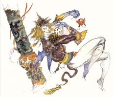 Clymenus concept art from Final Fantasy VI by Yoshitaka Amano