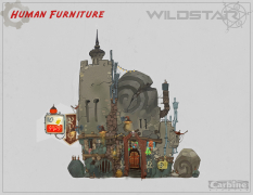 Granok House concept art from WildStar by Cory Loftis