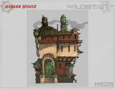 Human House concept art from WildStar