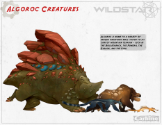 Algoroc Creatures concept art from WildStar by Cory Loftis