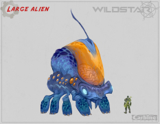 Large Alien concept art from WildStar