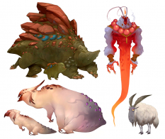 Creatures Concept art from WildStar by Cory Loftis
