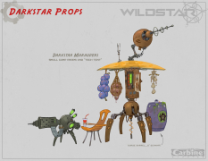 Darkstar Props concept art from WildStar by Cory Loftis