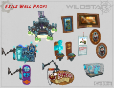 Exile Wall Props concept art from WildStar