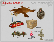 Granok Decor concept art from WildStar by Cory Loftis