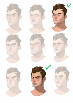 Human Male Faces concept art from WildStar