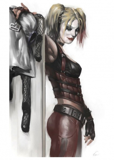 Harley Quinn Concept art from Batman: Arkham City