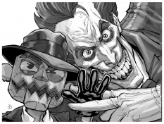 Joker Billboard concept art from Batman: Arkham City